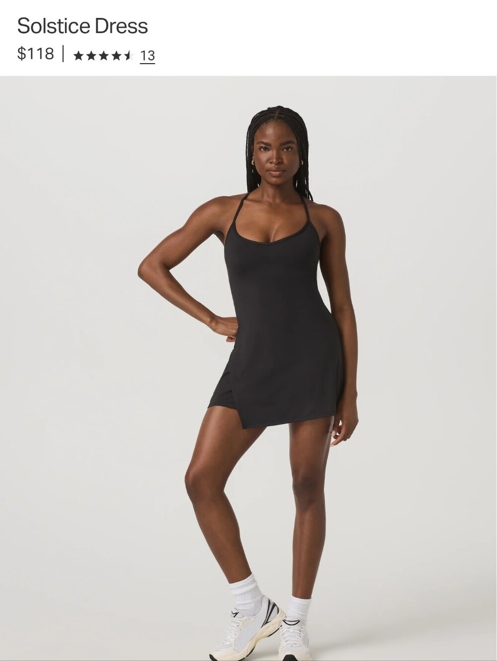 NWT Women's Black Vuori "Solstice Dress" Size Small
